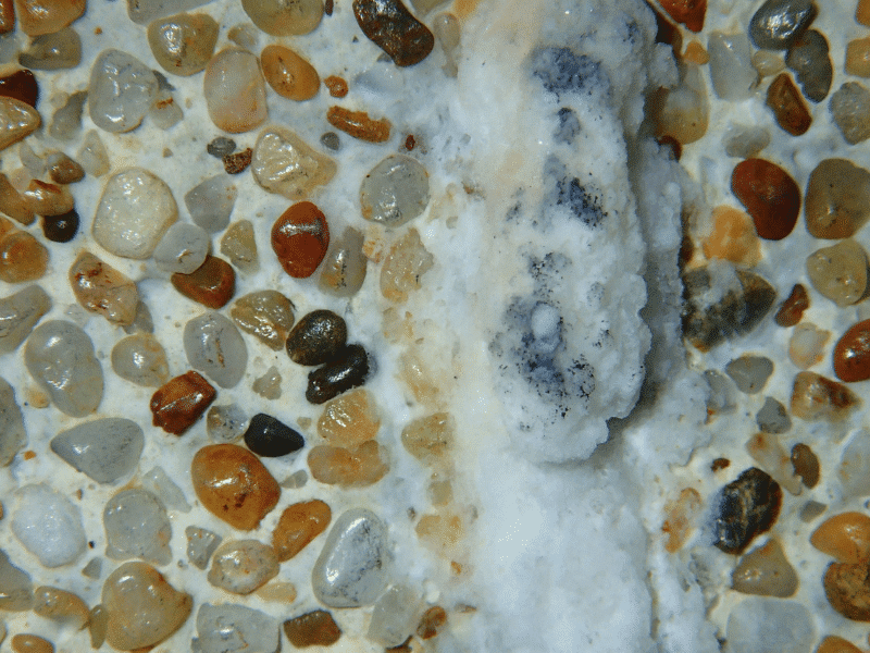 Calcium scale in pebblecrete pool