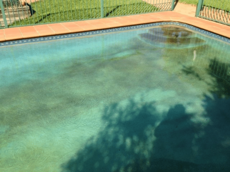 Copper staining in pool
