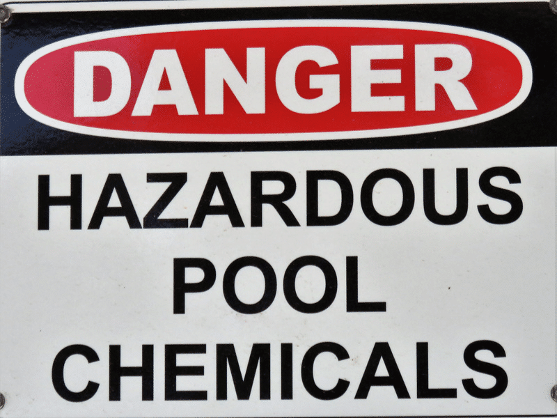 Hazardous Pool Chemicals Signage